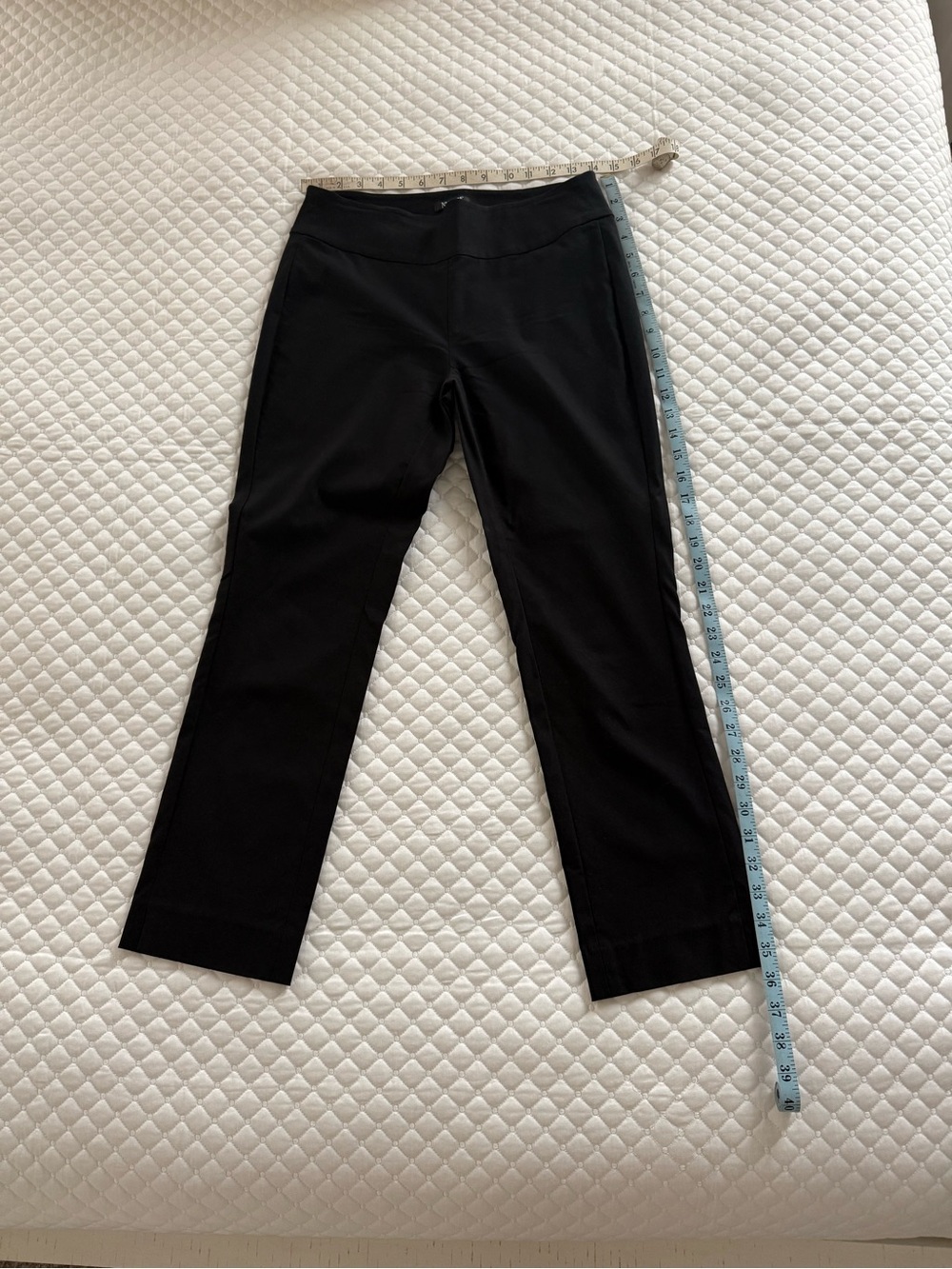 NIC+ZOE Black Cropped Stretch Ponte Pants